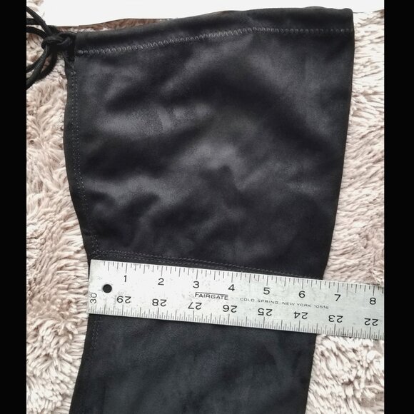 Catherine Malandrino Verda Thigh Hi Boot Over The Knee Size 8.5 Black Faux Suede - Picture 6 of 15